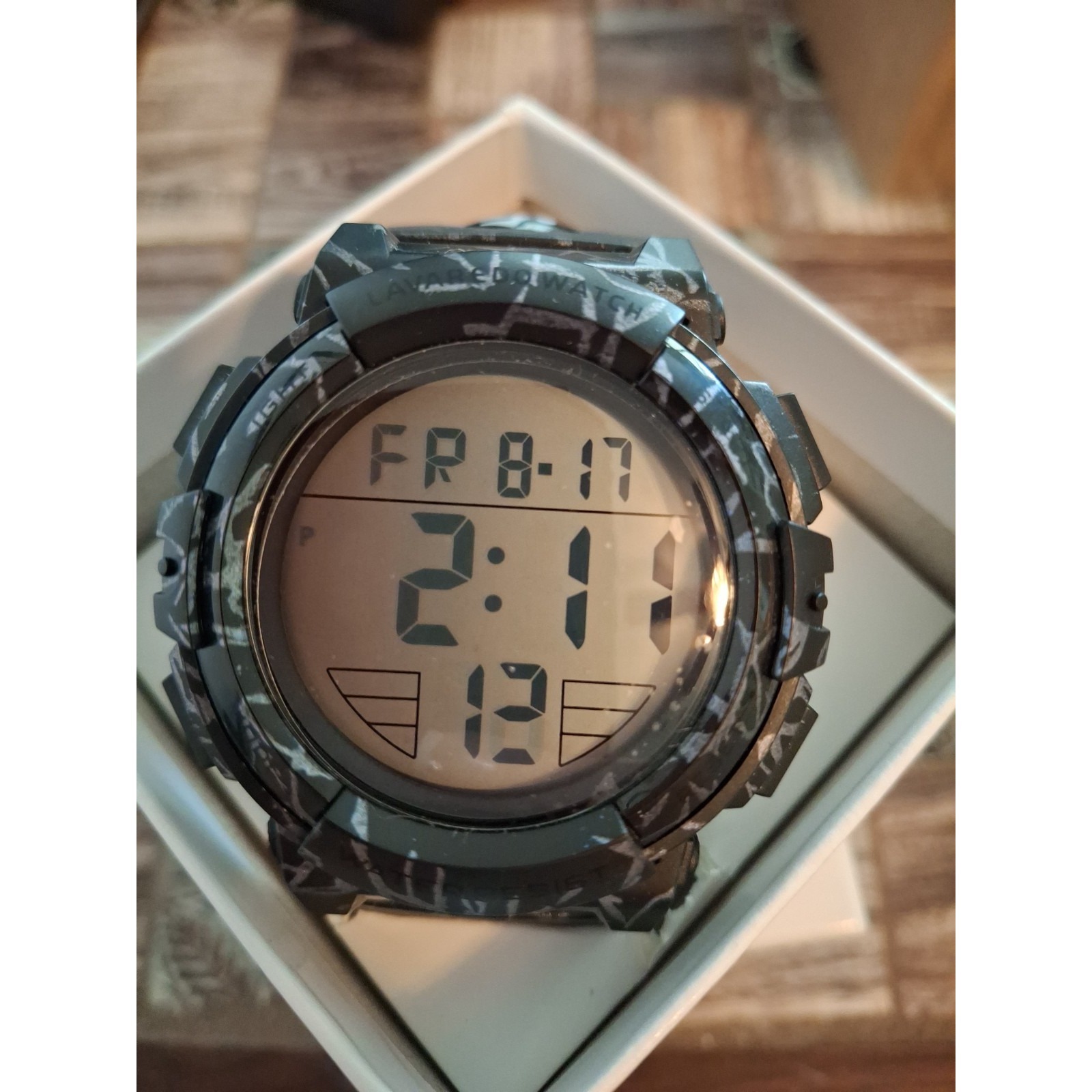 Nib Lavaredo Mens Digital Watch BlkGreyLed BacklightDateAlarmStopwatch Nib Lavaredo Mens Digital Watch BlkGreyLed BacklightDateAlarmStopwatch